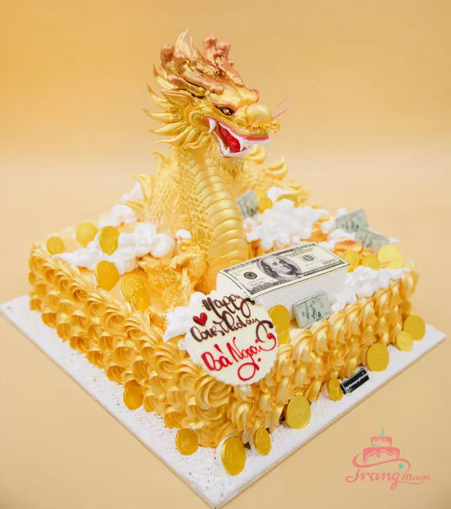 Mẫu bánh kem con rồng cho bố