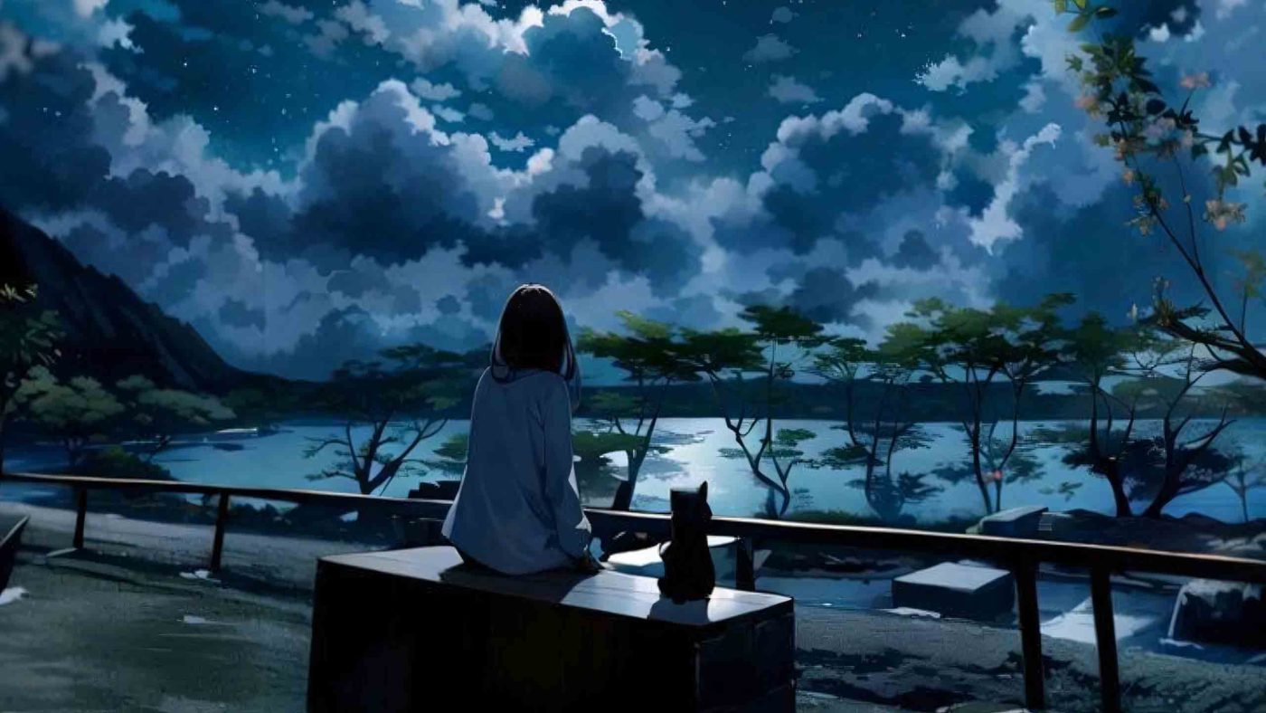 99+ Ảnh Phong Cảnh Anime Buồn 🌇🌃🌌, Bầu Trời Đêm, Hoàng Hôn, Thành Phố Buồn