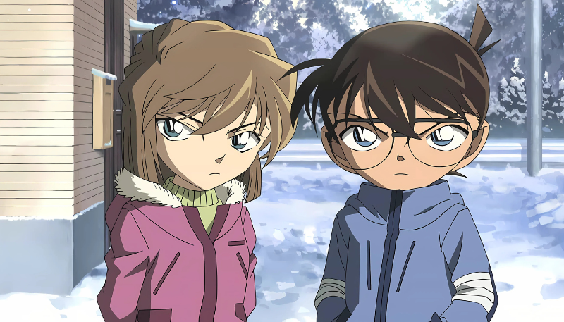 hình nền máy tính conan và haibara