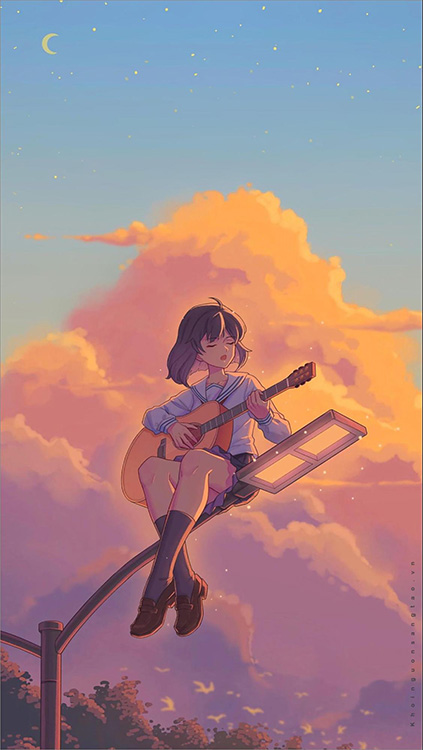 Ảnh chill anime dễ thương