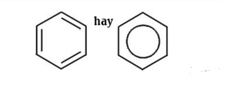 công thức cấu tạo của benzen dạng rút gọn - benzen công thức