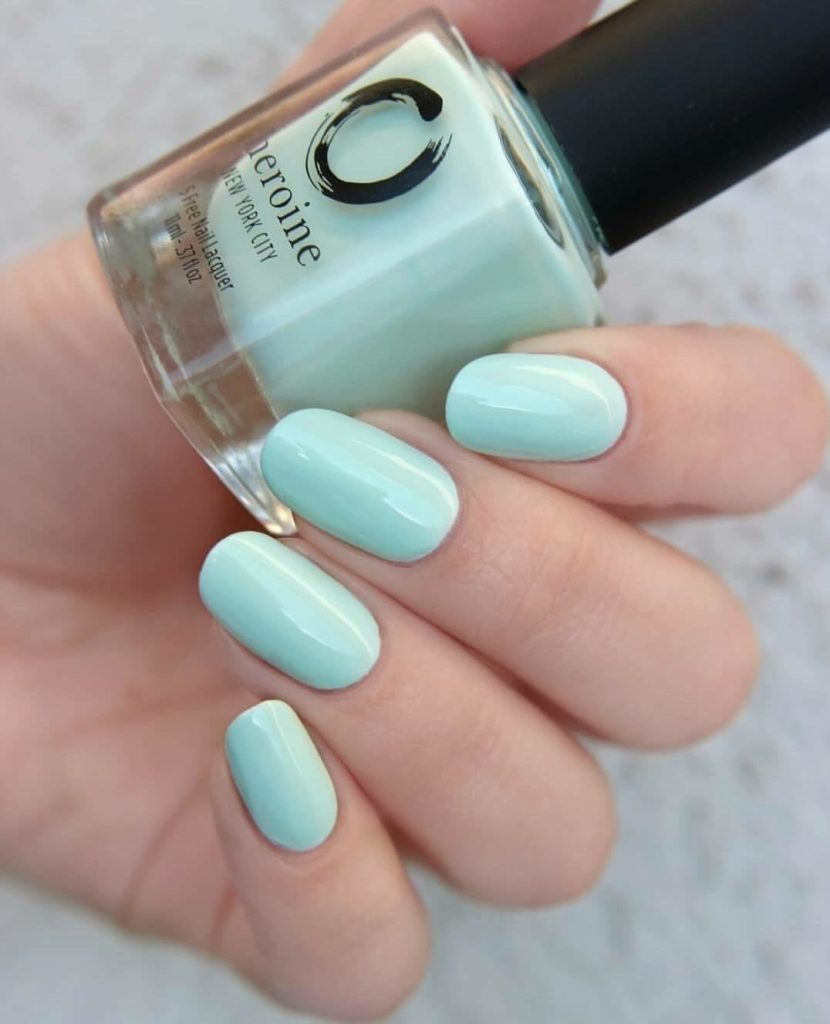 Màu nail mint cho da ngăm