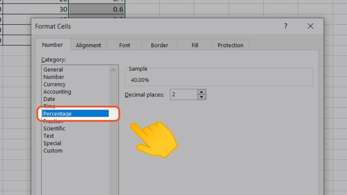 Hướng dẫn Cách tính phần trăm trong Excel đơn giản