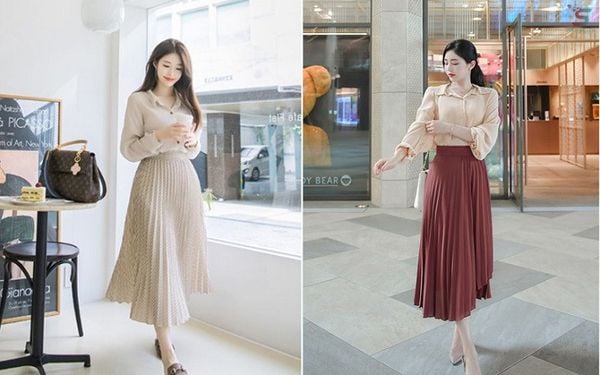 Sang chảnh như tiểu thư với cách mặc chân váy xếp ly đẹp