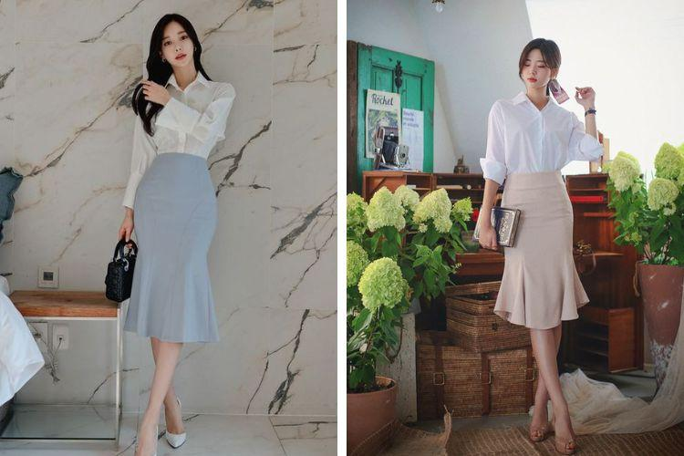 Chân váy đuôi cá dáng dài: Phù hợp với ai?