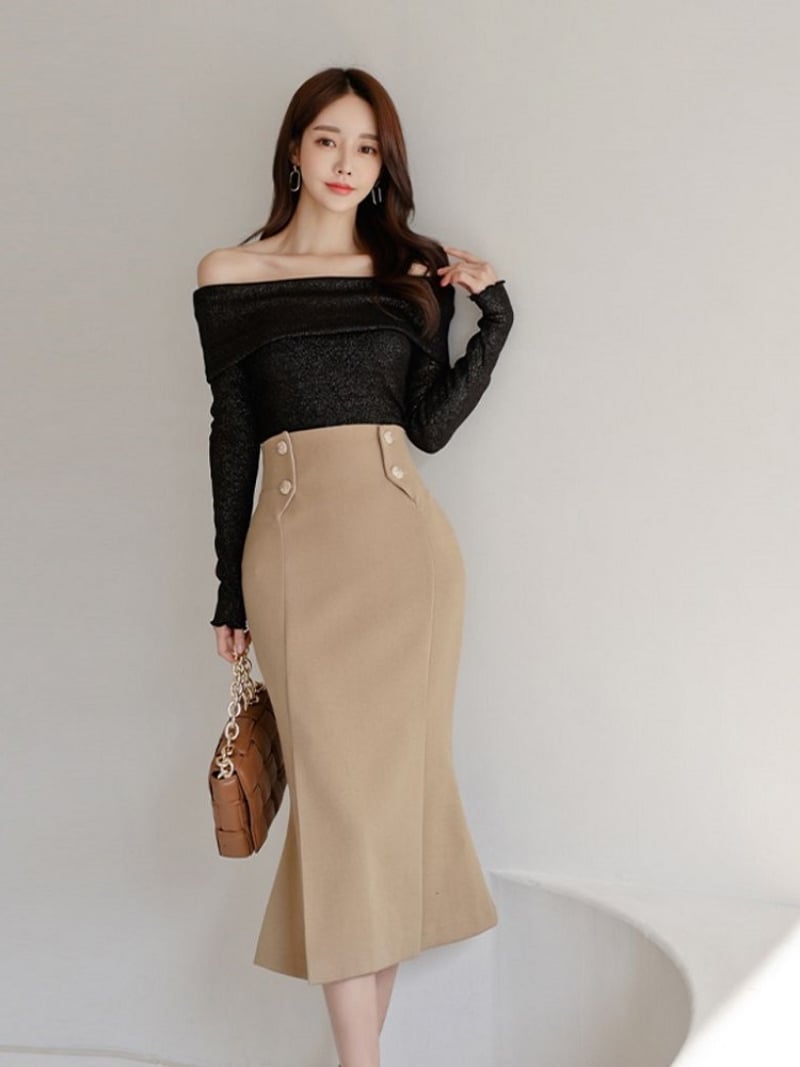 Phối đồ với áo trễ vai