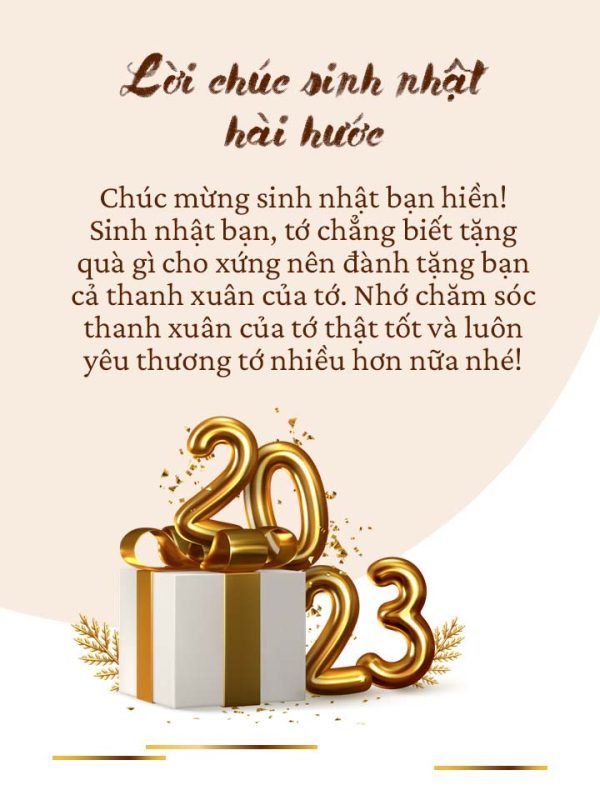 Lời chúc sinh nhật hài hước bá đạo siêu lầy 2026