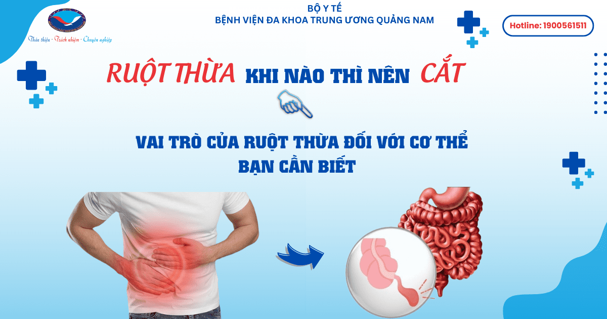Ruột thừa có tác dụng gì ? Khi nào thì nên cắt bỏ ?