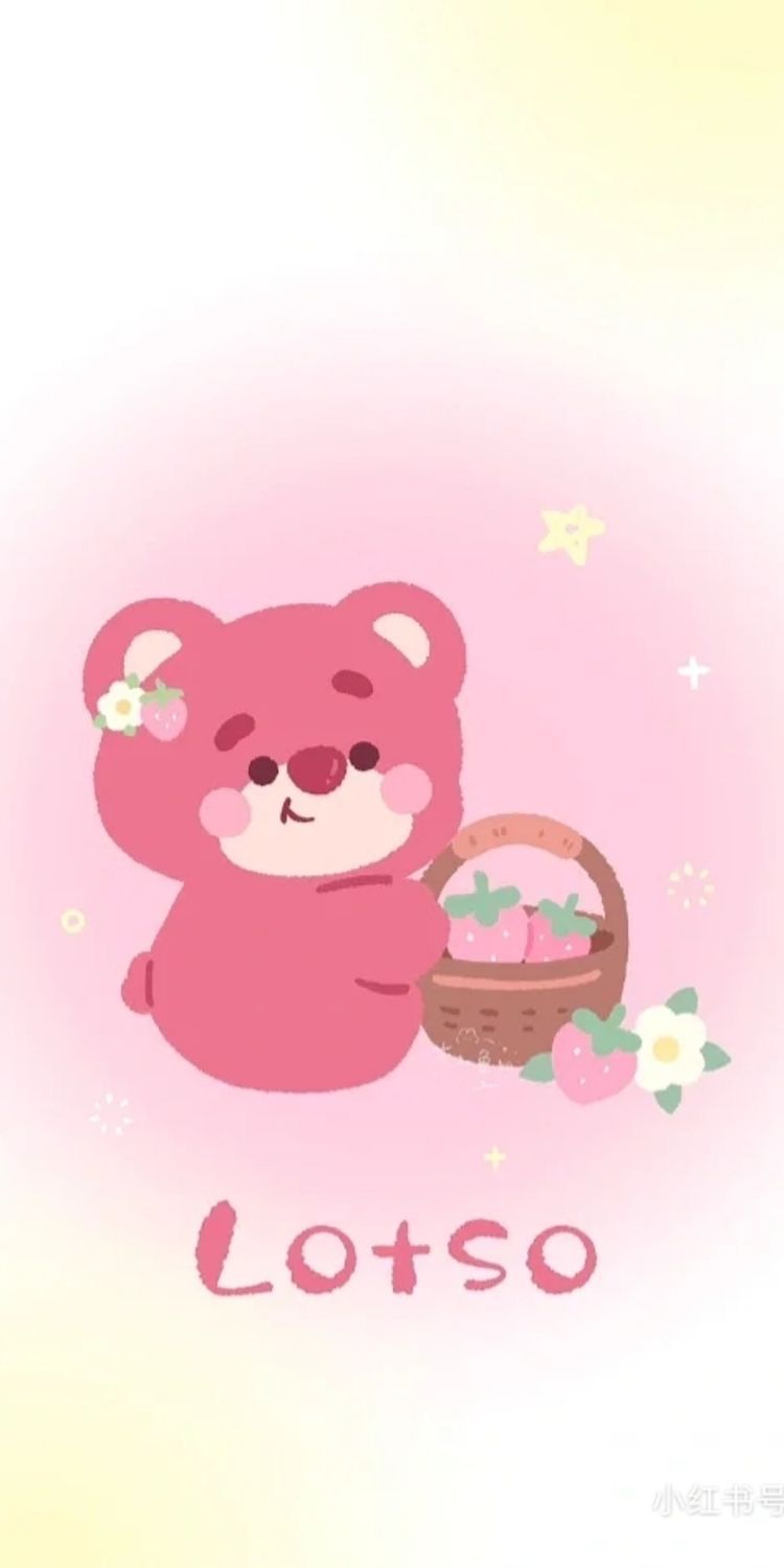 Hình nền gấu Lotso đơn giản, cute