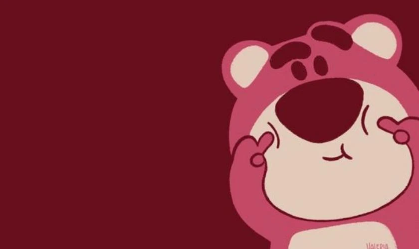 Hình nền gấu dâu trang trí cho máy tính