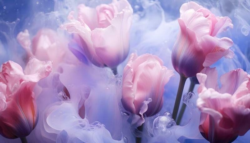 Hình nền máy tính hoa tulip tím