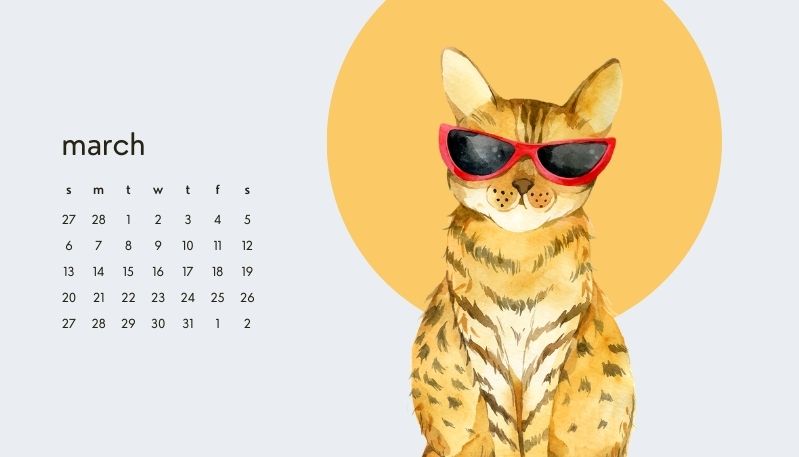 Hình nền máy tính lịch tháng đẹp