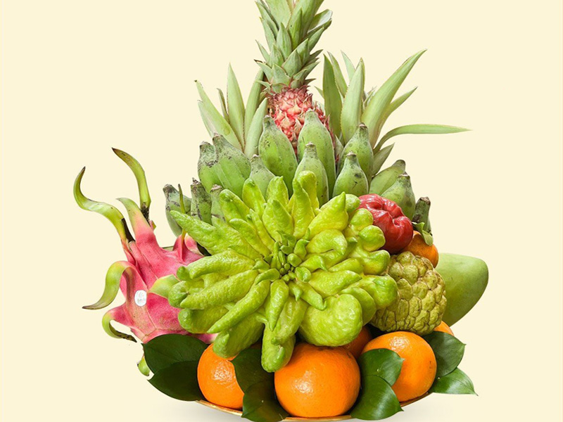 Mâm ngũ quả cầu may mắn, tài lộc