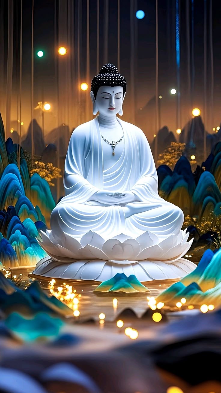Ảnh chữ Nam Mô A Di Đà Phật hiệu ứng 3D