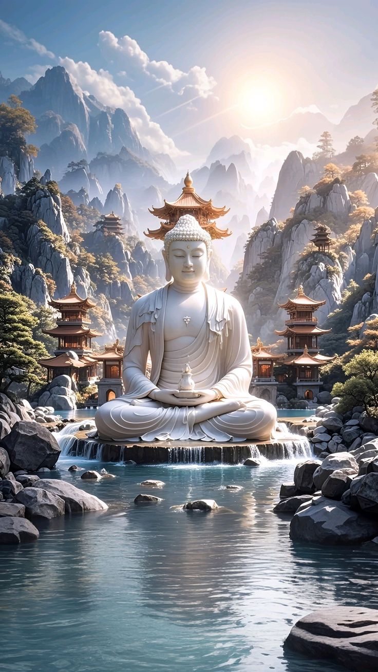 Hình ảnh Phật A Di Đà 3D cho phòng thờ