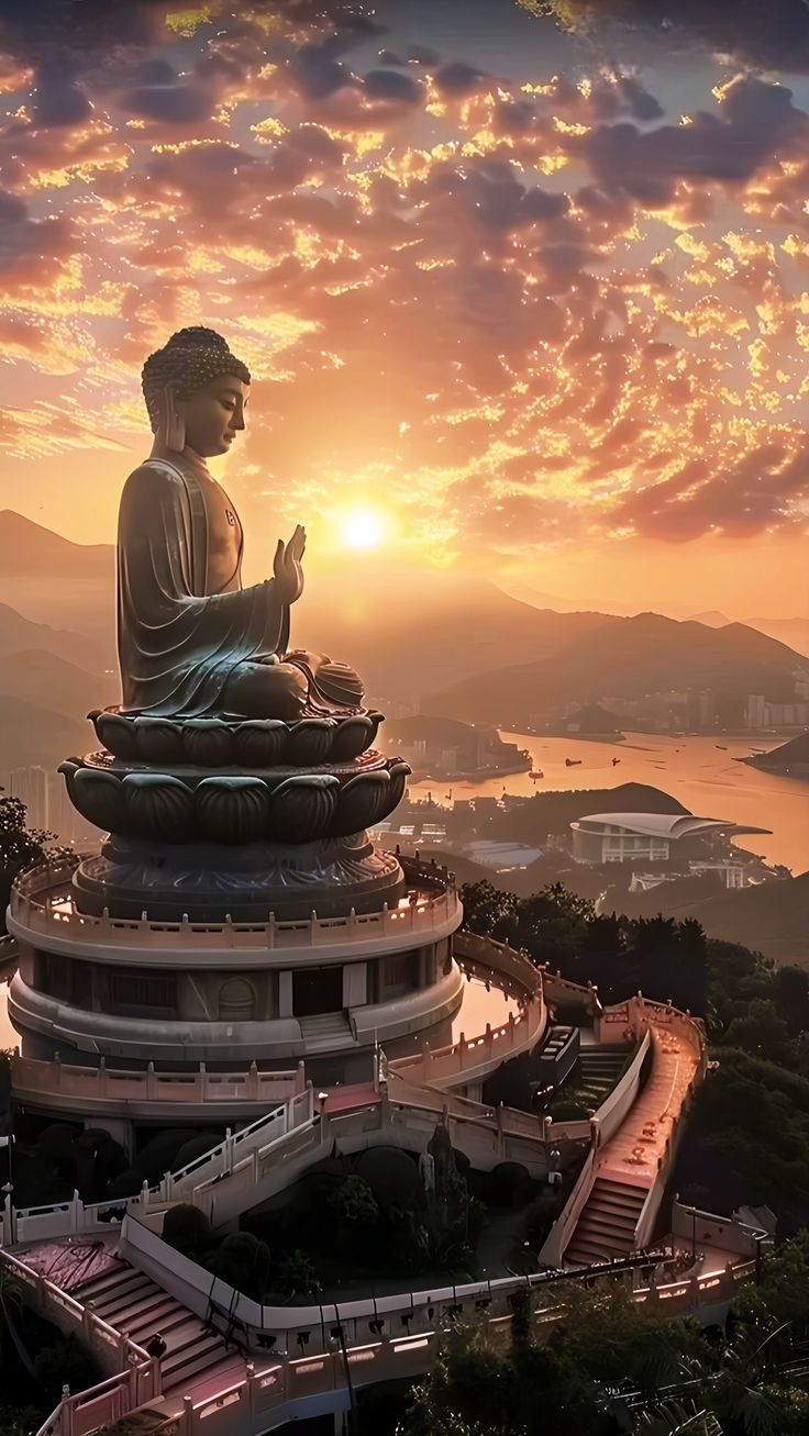 Ảnh Phật A Di Đà 3D chân thật cho không gian thiền