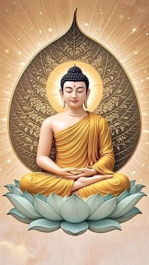Ảnh nền Nam Mô A Di Đà Phật sắc vàng đậm