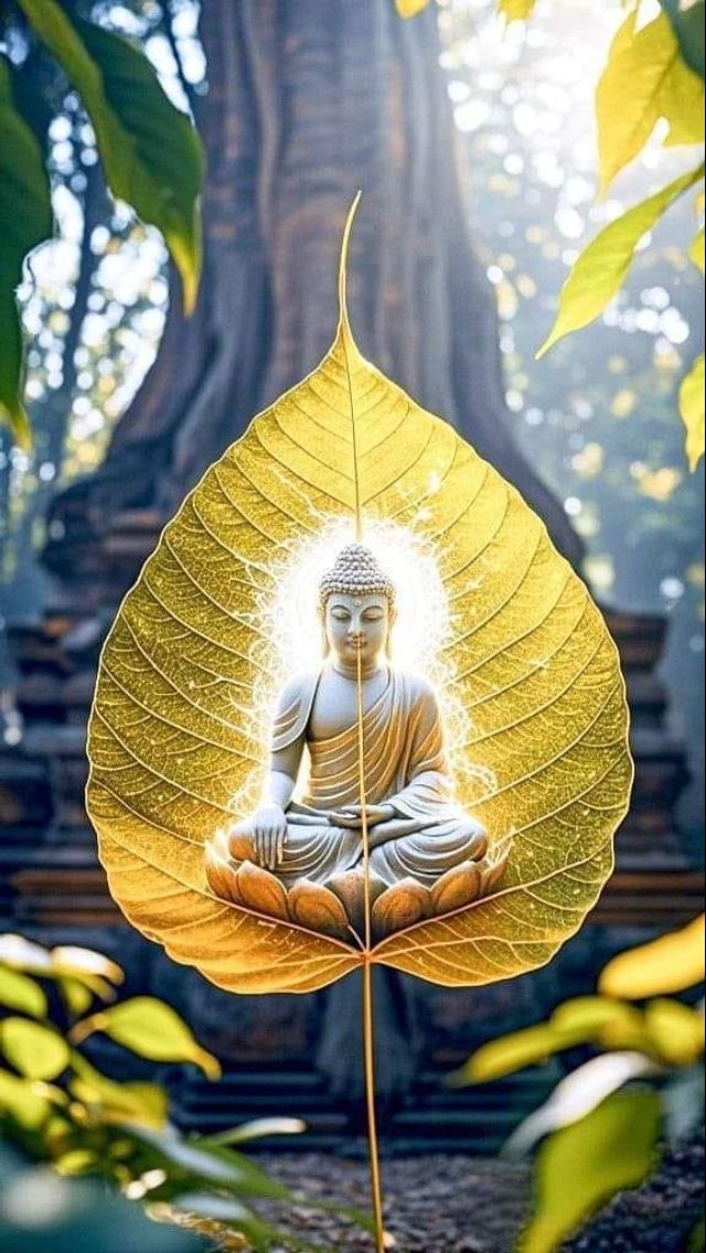 Ảnh Phật A Di Đà màu vàng hào quang lan tỏa