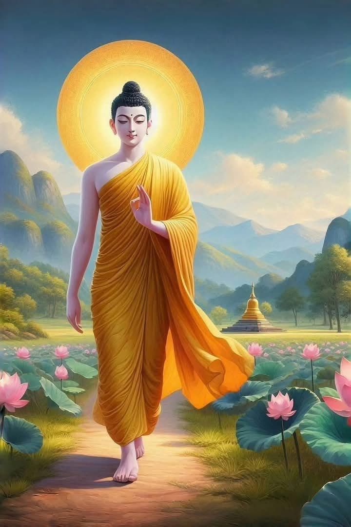 Tải ảnh Phật A Di Đà màu vàng cho điện thoại