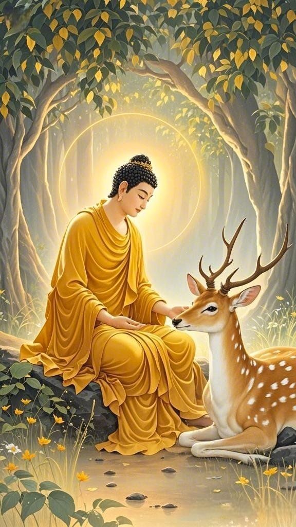 Hình ảnh Đức Phật A Di Đà sắc vàng thiêng liêng