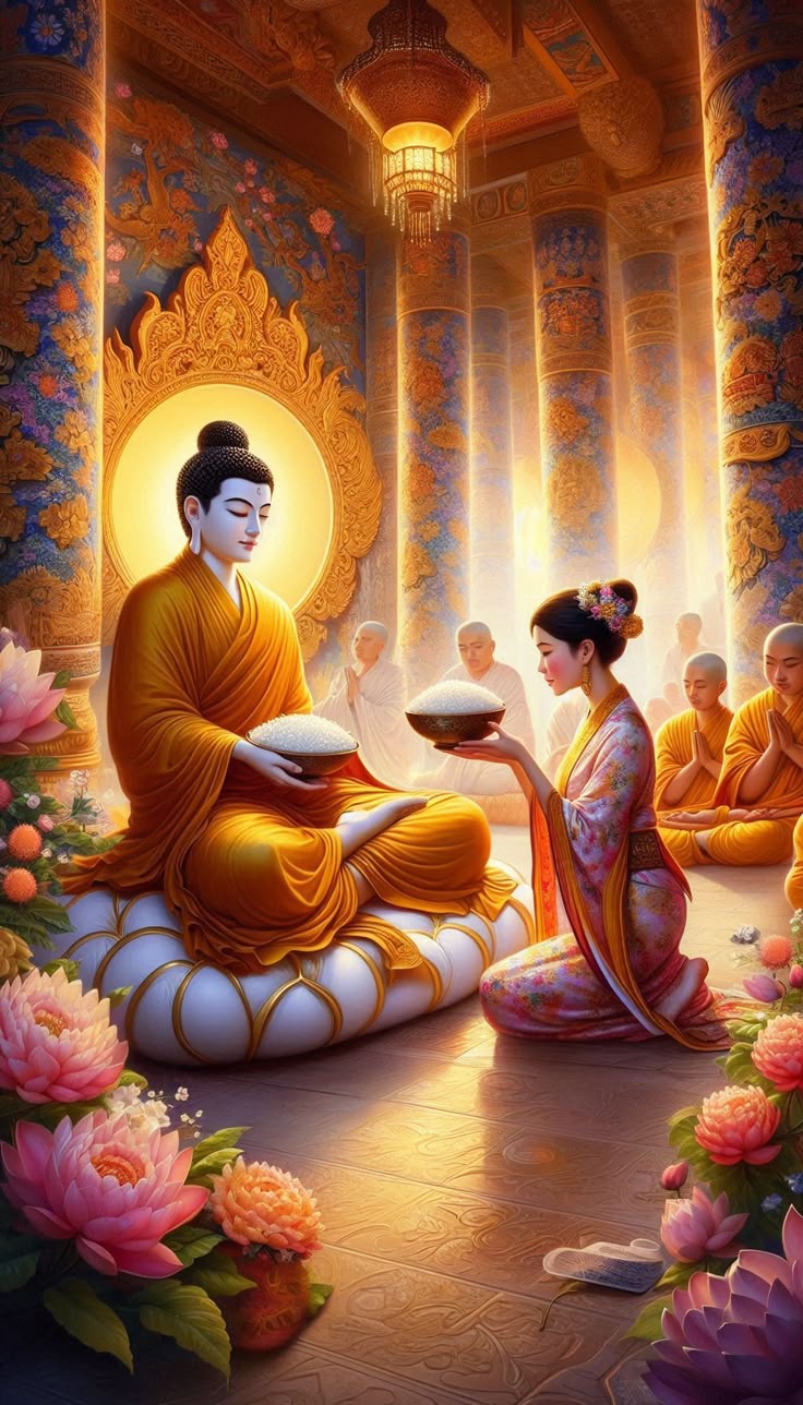 Ảnh Phật A Di Đà màu vàng chất lượng cao thiêng liêng