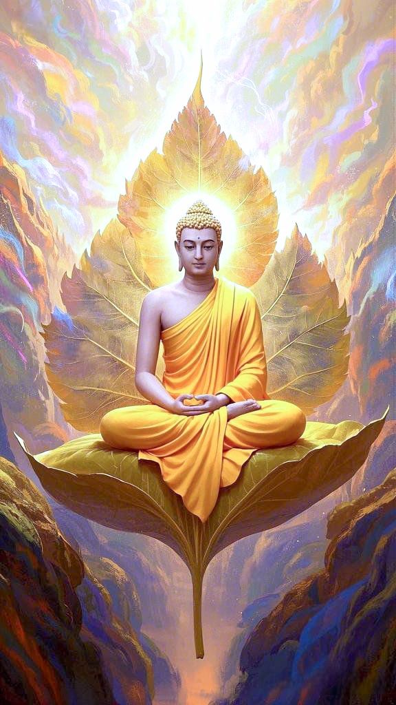 Ảnh Phật A Di Đà chất lượng cao nền sáng vàng