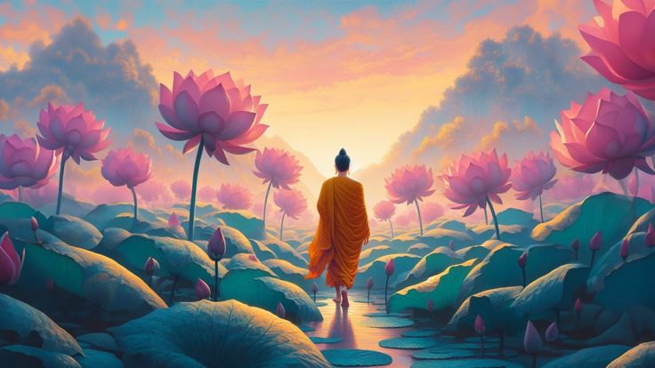 Ảnh nền Nam Mô A Di Đà Phật yên bình