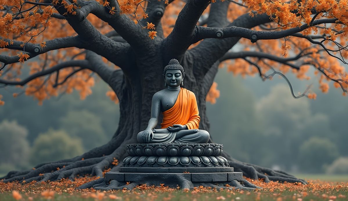 Ảnh Phật A Di Đà đứng trên đài sen