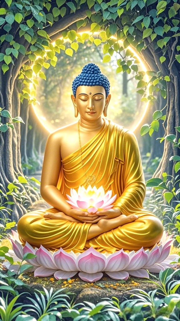 Ảnh A Di Đà Phật đài sen