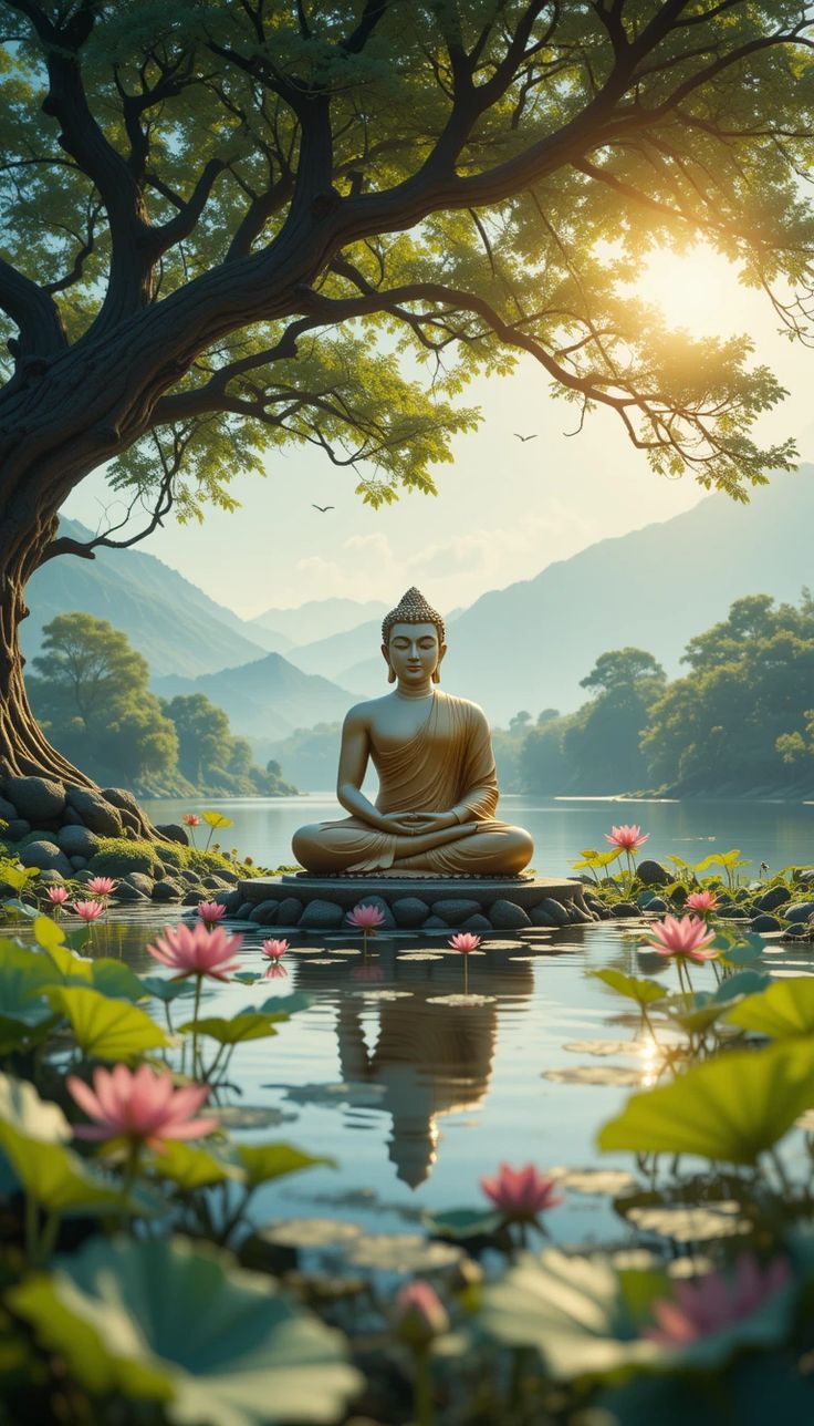 Ảnh Phật A Di Đà ngồi thiền