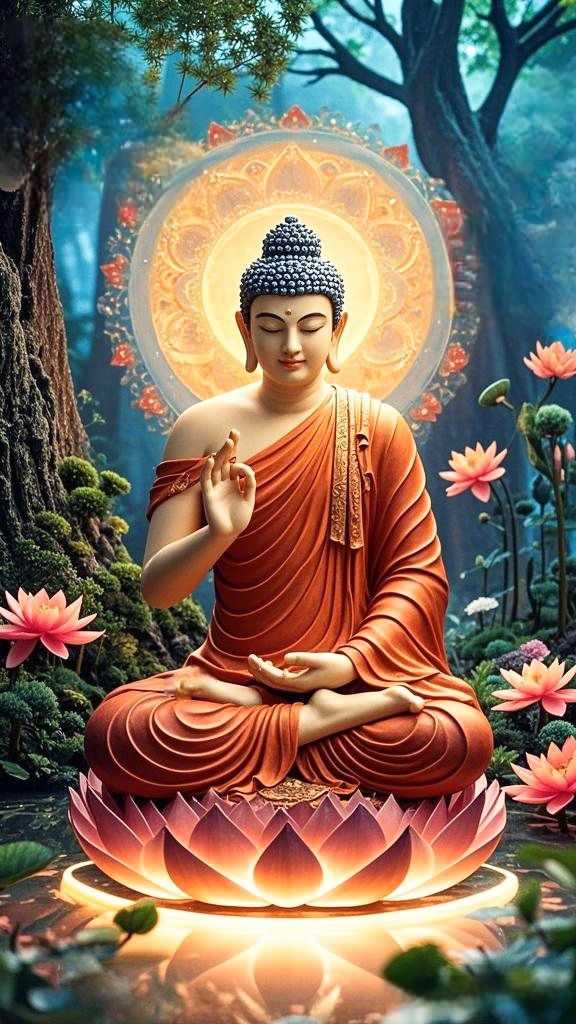 Ảnh Phật A Di Đà tỏa ánh sáng