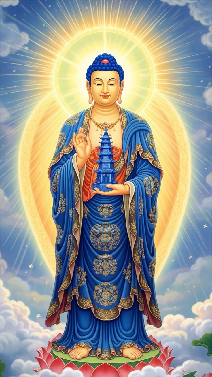 Ảnh A Di Đà Phật dáng thẳng cao