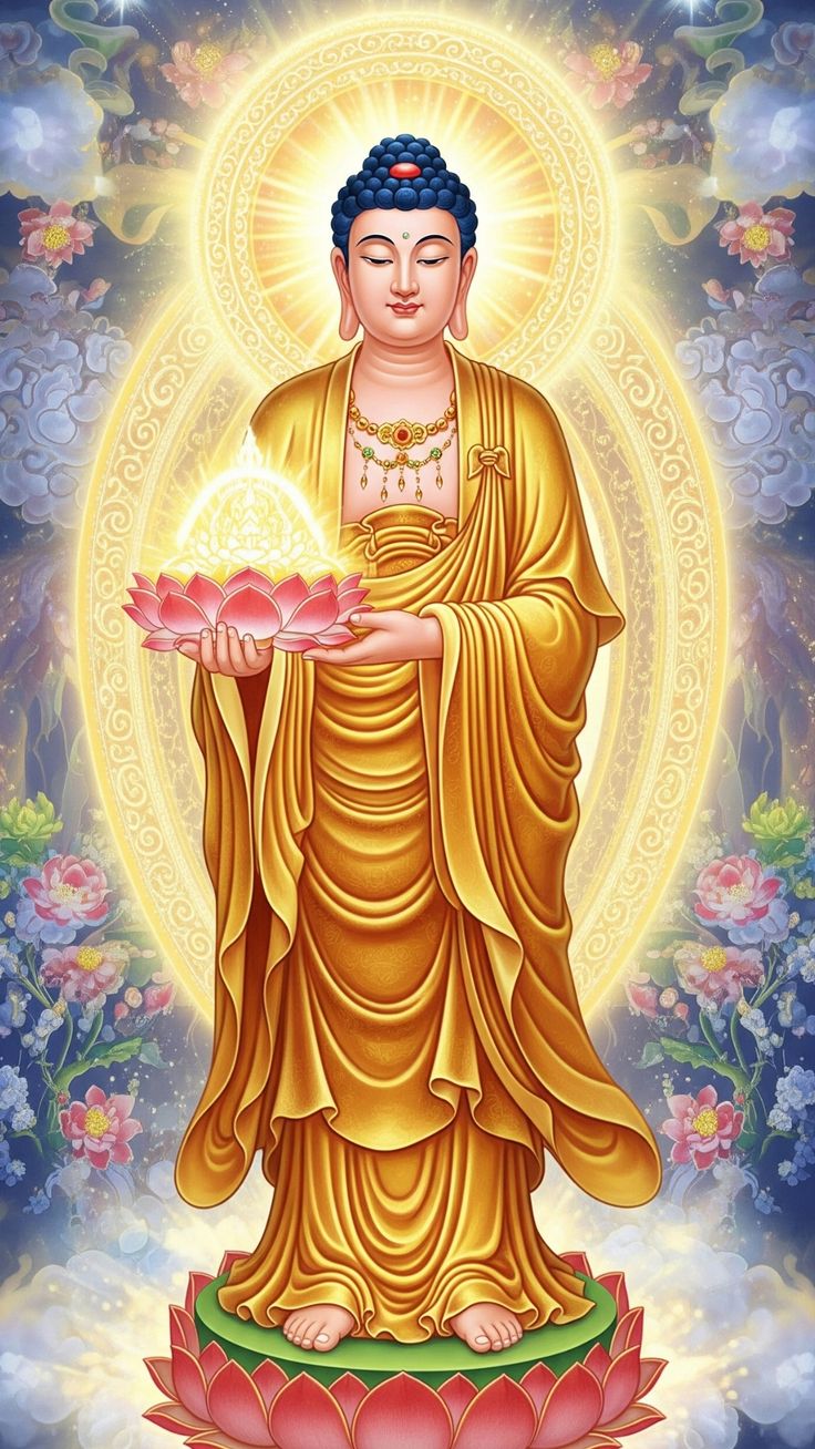 Tải ảnh Phật A Di Đà đứng thiêng