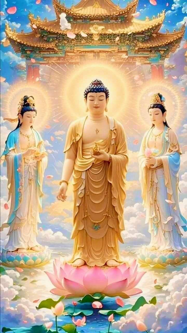 Hình ảnh Phật A Di Đà màu vàng