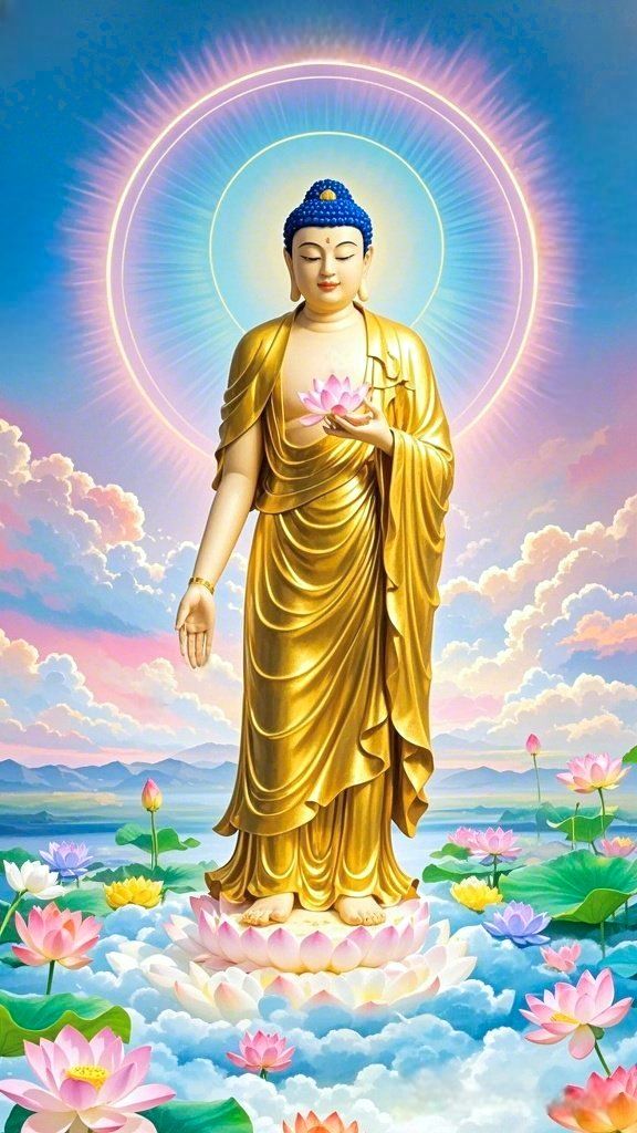 Ảnh Nam Mô A Di Đà Phật nghệ thuật