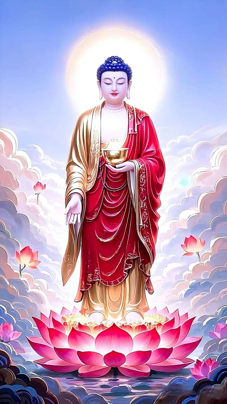 Ảnh Phật A Di Đà đứng an nhiên