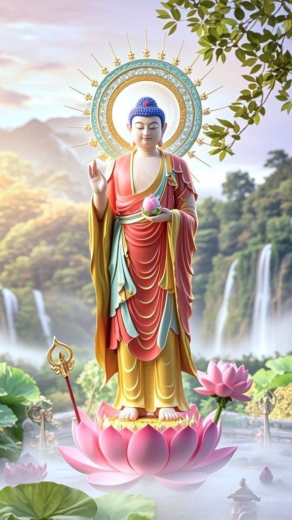 Ảnh Phật A Di Đà màu vàng rực