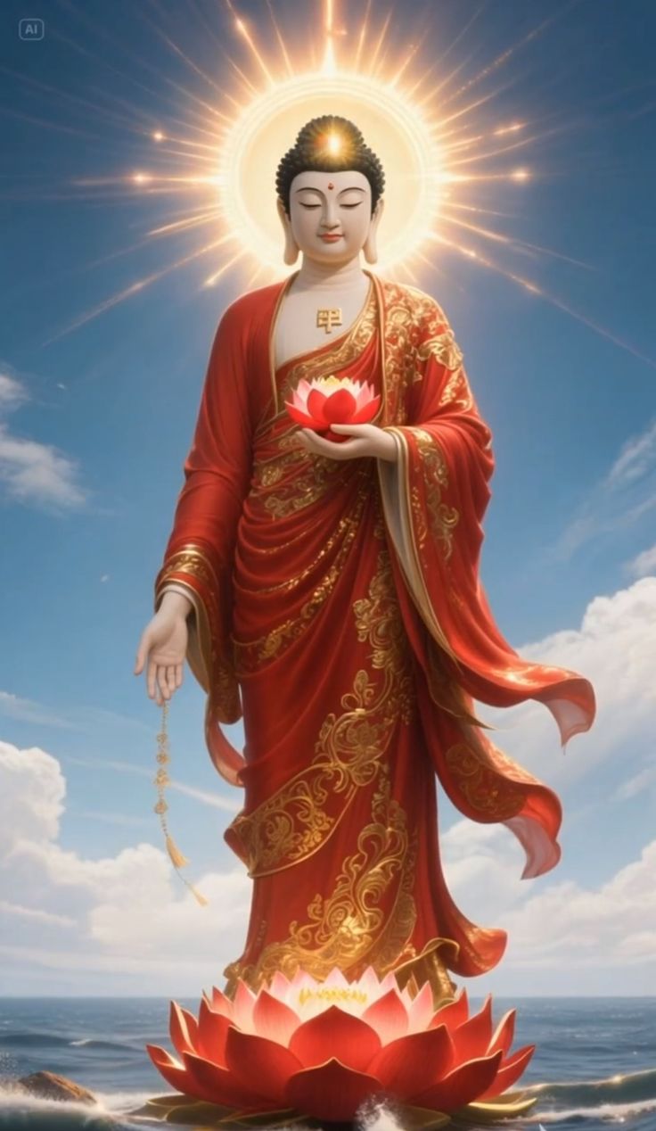 Ảnh Phật A Di Đà đứng sen