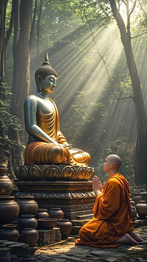 Hình ảnh Phật A Di Đà tiếp dẫn chúng sinh siêu thoát