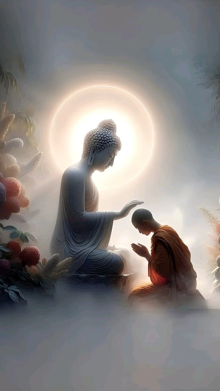 Hình ảnh Phật A Di Đà tiếp dẫn tay trái đưa về