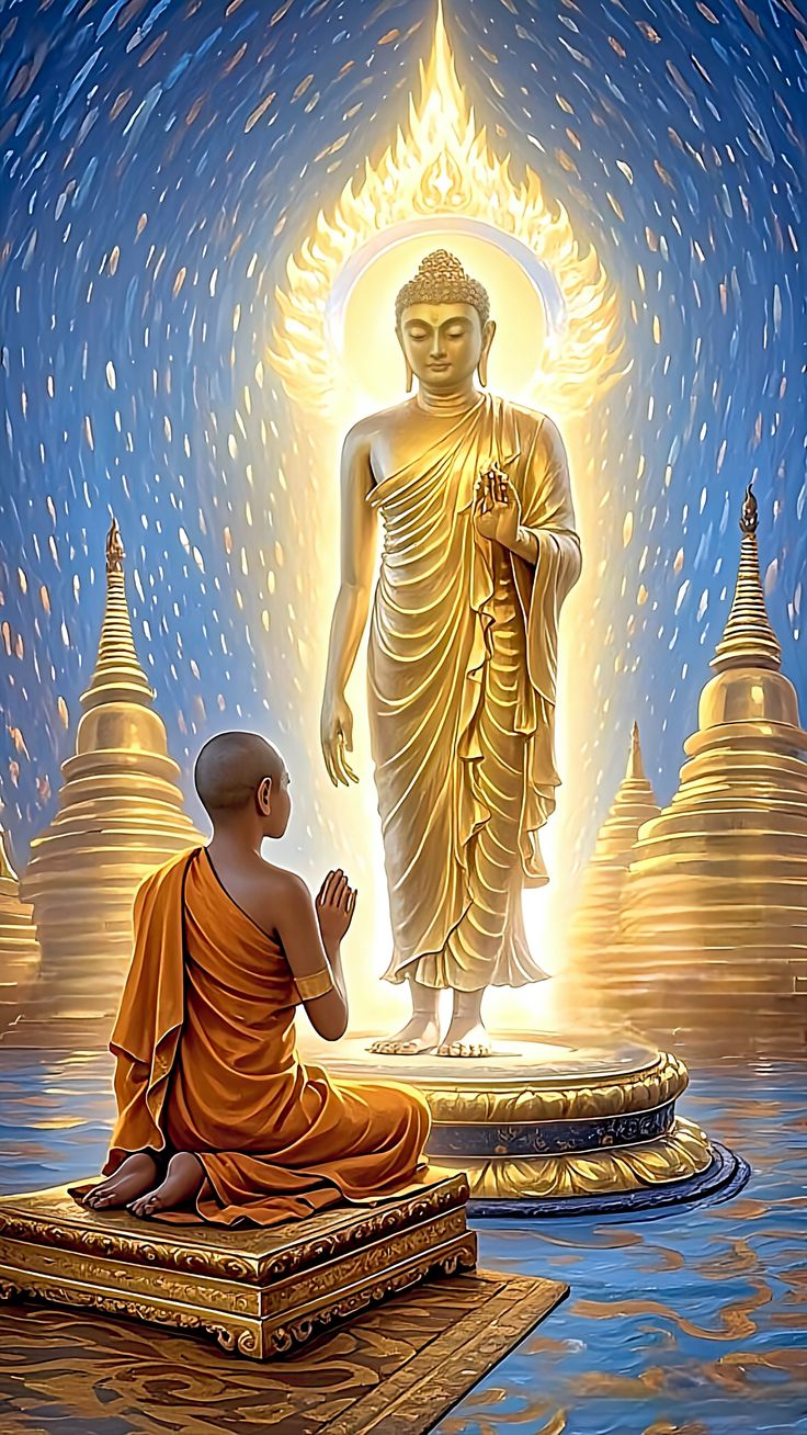 Hình ảnh Phật A Di Đà tiếp dẫn độ người niệm Phật