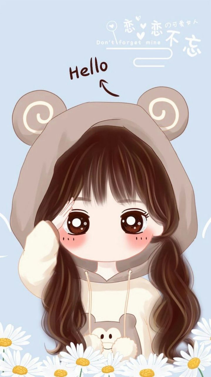 Mèo anime cute background