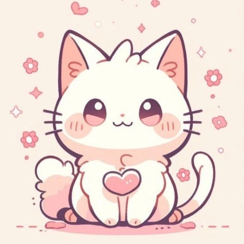 Ảnh mèo anime nền điện thoại