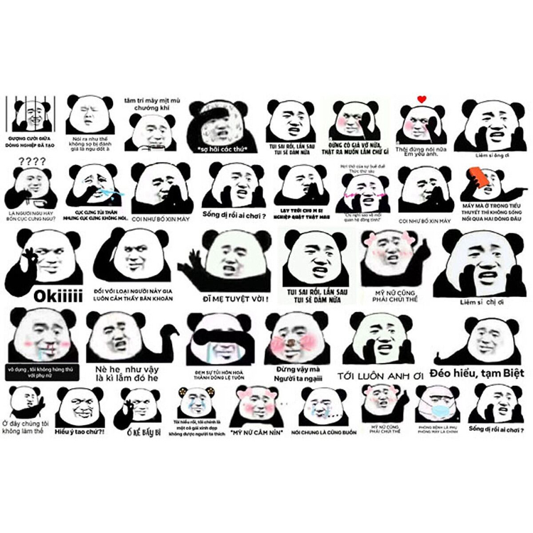 Hàng loạt Meme gấu trúc hài