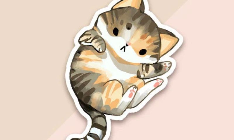 sticker mèo cute