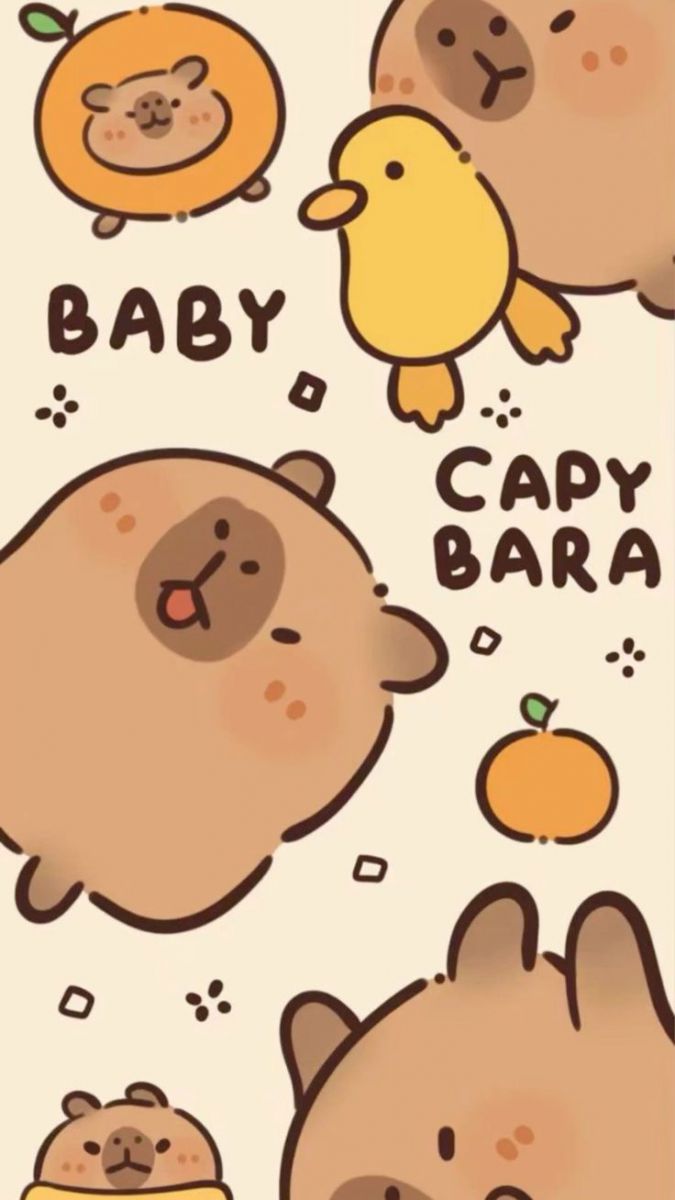 Hình nền capybara 1080P cho điện thoại