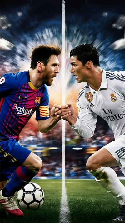 hình nền cristiano ronaldo và messi vui vẻ