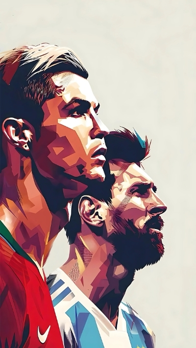 hình nền ronaldo messi đứng cạnh nhau