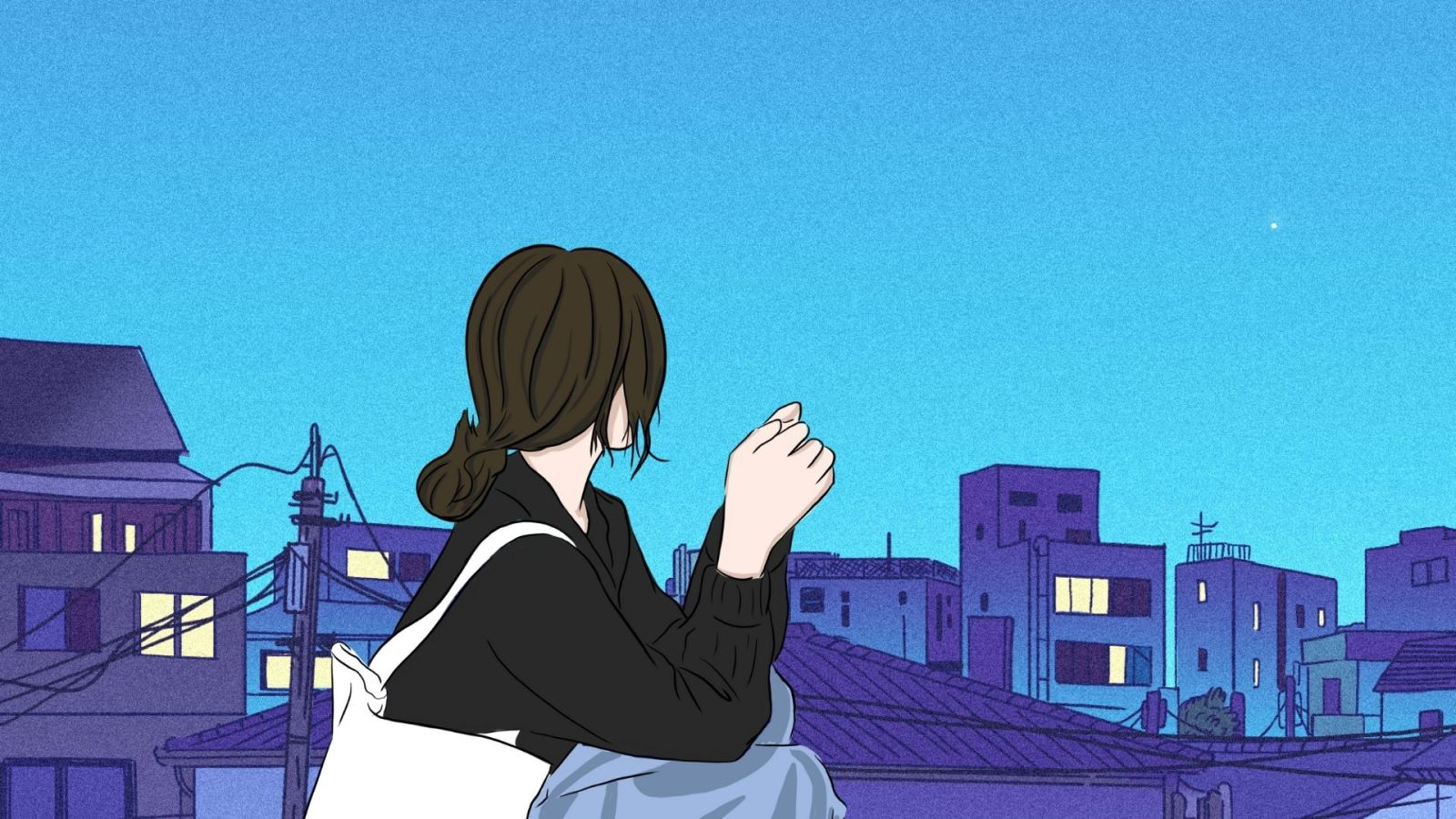 Hình nền máy tính anime thư giãn