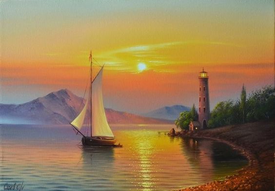 hình nền hoàng hôn nghệ thuật